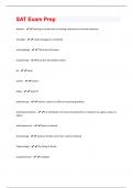 SAT Exam Prep EXAM QUESTIONS WITH 100% CORRECT SOLUTIONS ALREADY PASSED!!