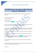 CPHIMS Exam Questions With Solved Solution 2023/2024