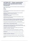 ACTION CPT - Trainer exam&lpar;online practice test questions&rpar;Correctly Answered&excl;&excl;
