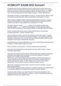 ACSM-CPT EXAM 2023 Solved&excl;&excl;