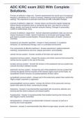 ADC ICRC exam 2023 With Complete Solutions&period;