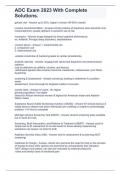 ADC Exam 2023 With Complete Solutions&period;
