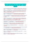 SNSA Sonicwall Exam New Latest Exam Updated  2023-2024 with All Questions and 100&percnt; Correct  Answers