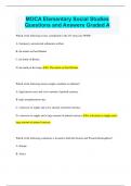 MOCA Elementary Social Studies Questions and Answers Graded A