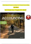 Solution Manual for Financial Accounting Tools For Business Decision Making, 10th Edition, Paul D. Kimmel, Jerry J. Weygandt  | Verified Chapters 1 - 13 | Complete Newest Version