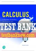 Test Bank For Calculus for Business, Economics, Life Sciences, and Social Sciences, Brief Version 14th Edition All Chapters - 9780137400126