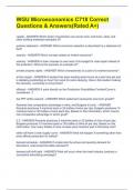 WGU Microeconomics C718 Correct Questions & Answers(Rated A+)