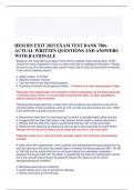 HESI RN EXIT 2023 EXAM TEST BANK 780+  ACTUAL WRITTEN QUESTIONS AND ANSWERS WITH RATIONALE