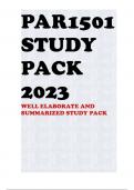 PAR1501 STUDY PACK 2023 