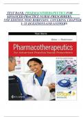 TEST BANK; PHARMACOTHERAPEUTICS FOR ADVANCED PRACTICE NURSE PRESCRIBERS,5TH EDITION WOO ROBINSON. COVERING CHAPTER 1- 55 QUESTIONS AND ANSWERS
