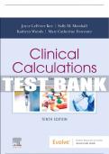 Test Bank For Clinical Calculations, 10th - 2023 All Chapters - 9780323809832