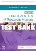 Test Bank For Mosby's Fundamentals Of Therapeutic Massage, 7th - 2021 All Chapters - 9780323661836