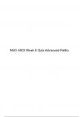 NSG5003/ NSG 5003 Week 8 Quiz Advanced Patho, NSG 5003: Advanced pathophysiology: South University (Secure High Grade)