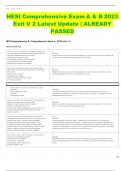HESI Comprehensive Exam A & B 2023 Exit V 2 Latest Update | ALREADY PASSED HESI Comprehensive B, Comprehensive Exam A, 2023 exit v 2 Terms in this set (322)
