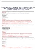 NGN NCLEX &sol;NCLEX NGN RN ACTUAL EXAM LATEST MAY 2023 TEST BANK 800 QUESTIONS AND CORRECT DETAILED ANSWERS WITH RATIONALES &vert;A&plus;GRADE