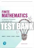 Test Bank For Finite Mathematics for Business, Economics, Life Sciences, and Social Sciences 14th Edition All Chapters - 9780137553426