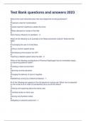 Test Bank questions and answers 2023&period;