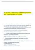 NC BLET- Controlled Substances questions and answers latest top score&period;