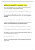 Alabama state life insurance exam