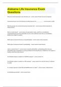 Alabama Life Insurance Exam Questions