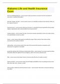 Alabama Life and Health Insurance Exam