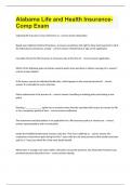 Alabama Life and Health Insurance- Comp Exam