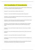 U&period;S&period; Constitution 27 Amendments