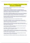 SERIES 3 BUNDLED EXAM QUESTIONS AND ANSWERS &vert;VERIFIED &vert;100&percnt; CORRECT