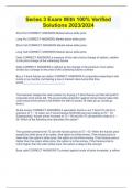 Series 3 Exam With 100&percnt; Verified Solutions 2023&sol;2024