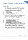 Critical Care Nursing a Holistic Approach 11th Edition Test Bank