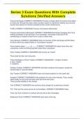 Series 3 Exam Questions With Complete Solutions &vert;Verified Answers