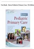 Test Bank for Burns Pediatric Primary Care, 7th Edition (Maaks, 2020), Chapter 1-46 | All Chapters | COMPLETE GUIDE A+| 2023 