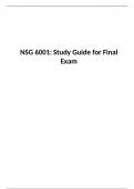 NSG 6001 FINAL EXAM Study Guide (Version 2): Advanced Practice Nursing I, South University
