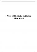 NSG 6001 FINAL EXAM Study Guide (Version 1): Advanced Practice Nursing I, South University
