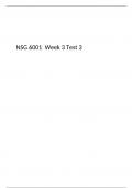 NSG 6001 Week 3 Test 3, Advanced Practice Nursing I, South University