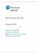 Pearson Edexcel GCE In Chemistry Paper 03 (9CH0) Summer 2023 final mark scheme: General and Practical Principles in Chemistry