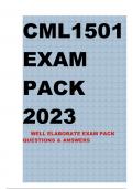 CML1501 EXAM PACK 2023 	