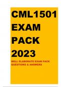 CML1501 EXAM PACK 2023 