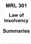 insolvency law exam pack  summaries textbook