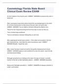 Cosmetology Florida State Board Clinical Exam Review EXAM