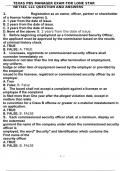 TEXAS PBS MANAGER EXAM FOR LONE STAR NETSEC LLC QUESTION AND ANSWERS