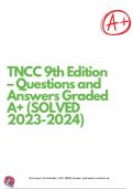 TNCC 9th Edition – Questions and Answers Graded A+ (SOLVED )