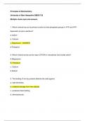 Exam (multiple choice quiz with answers) for BMCB 752 - Principles of Biochemistry  