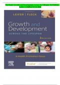TEST BANK Growth and Development Across the Lifespan (3RD) by Eve Leifer, Gloria; Fleck| Complete Guide Chapter 1-16 NEWEST VERSION