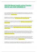 2023 RN Mental health online Practice 2023 B with NGN GRADED A&plus;