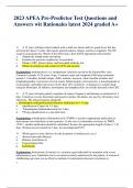 2023 APEA Pre-Predictor Test Questions and Answers wit Rationales latest 2024 graded A&plus;