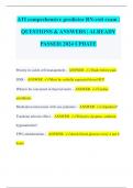 ATI comprehensive predictor RN-exit exam | QUESTIONS & ANSWERS | ALREADY PASSED| 2024 UPDATE