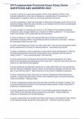ATI Fundamentals Proctored Exam Study Guide QUESTIONS AND ANSWERS 2023&period;
