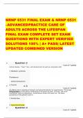 NRNP 6531 FINAL EXAM & NRNP 6531  –ADVANCEDPRACTICE CARE OF  ADULTS ACROSS THE LIFESPAN FINAL EXAM COMPLETE SET EXAM QUESTIONS WITH EXPERT VERIFIED  SOLUTIONS 100% | A+ PASS| LATEST  UPDATED COMBINED VERSION