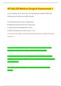 ATI NCLEX Medical Surgical Assessment 1  &lpar;Top  2024&sol;2025 EXAM REVIEW DOC &rpar;